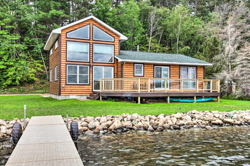 Motley House | Dock and Fire Pit Shamineau Lake Retreat!