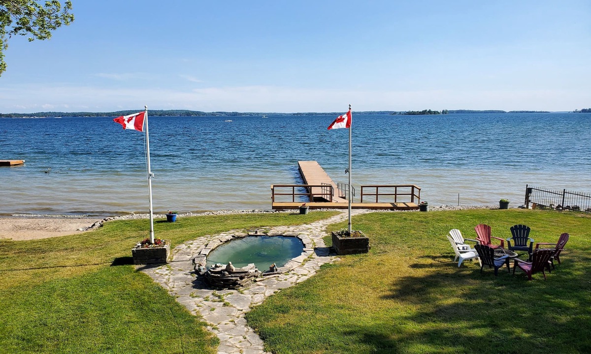Leeds and the Thousand Islands House | Home of 1000 Island#1-Directly on STL river, private beach & FREE boat docking