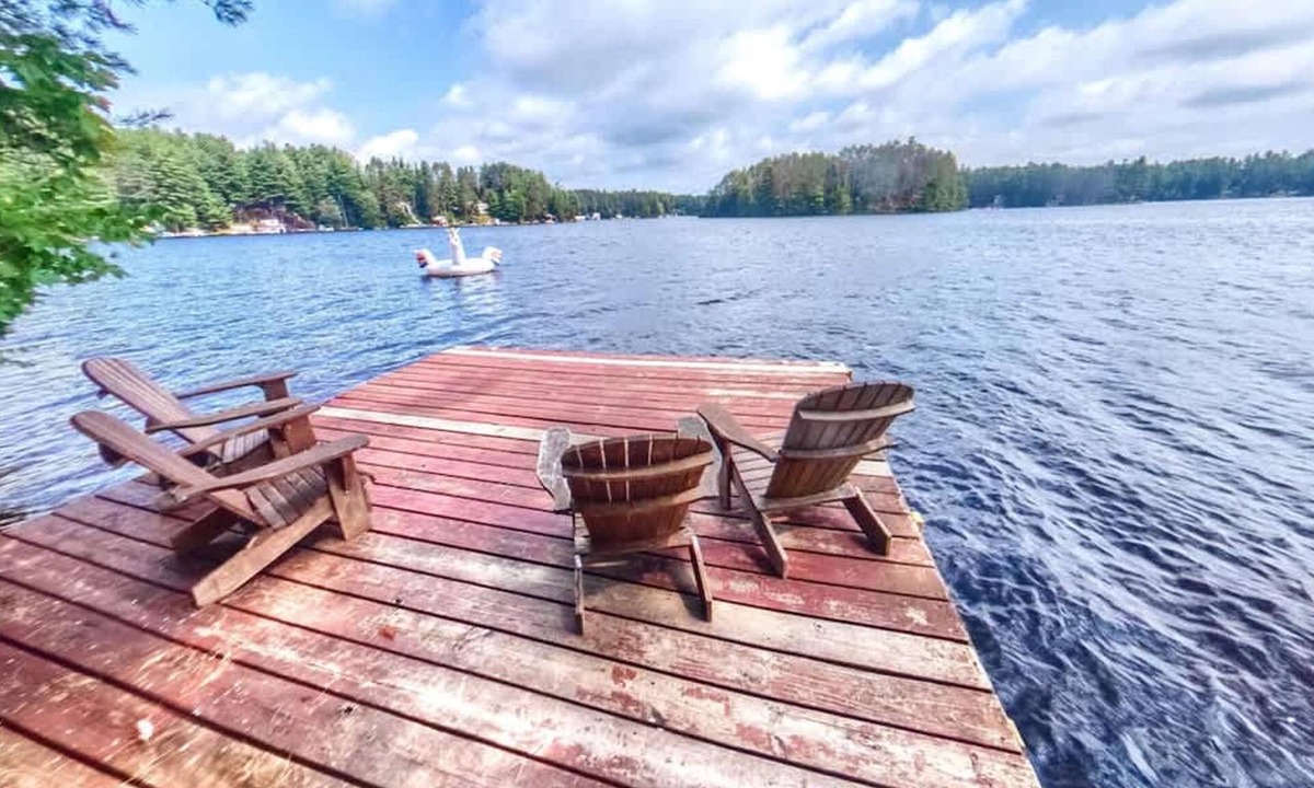 Brantingham House | Island Waterfront w Pontoon Boat Hottub Dogs Lv