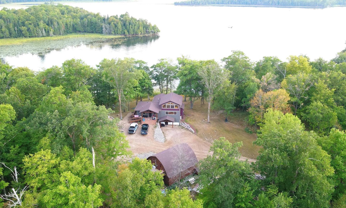 Longville Cabin | Private Newly Built Woman Lake Cabin with Detached Barn Style Bunk House