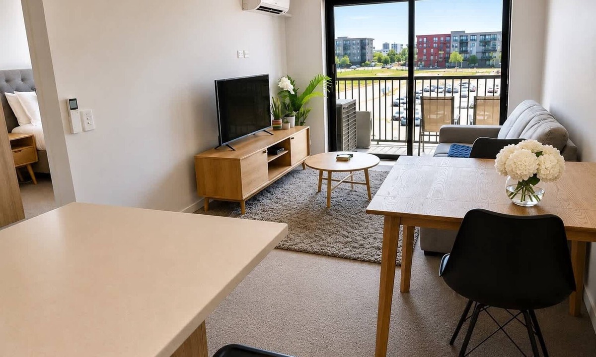 Frankton Apartment | Remarkables Park: Modern Apartment with Parking