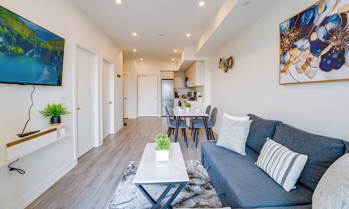 Kitchener Apartment | Stylish Open Concept Condo w/Gym