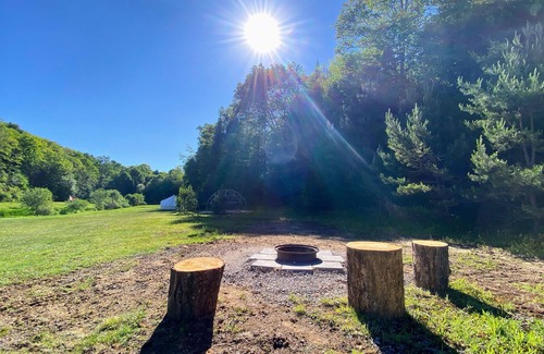 Weslemkoon RV Rental | Luxury 22ft Bell Tent | Weslemkoon Lake | Pond and Forest Views | Lake Access
