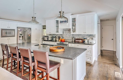 Springs House | Ample Decking, Large Pool, Finished Lower Level with Full Service Gym,.