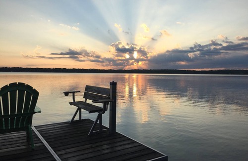 Clitherall House | Beautiful cedar home and bunkhouse, large yard, & watersport equipment available