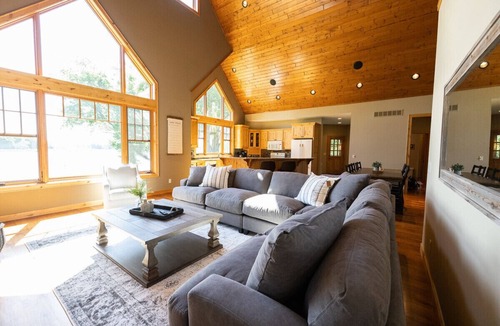 South Haven House | Beautiful Lake House with Private Beach, Large Yard - Great for Families