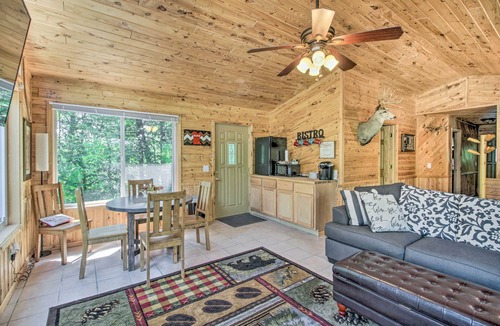 Cushing Cabin | Big Lake Getaway w/Private Beach + Fire Pit!