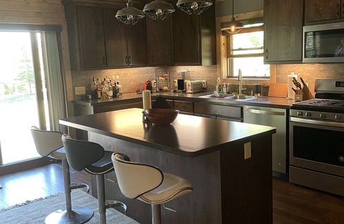 Pequot Lakes House | Bourbon Hideout - Private dock and access to Lower Hay Lake/Whitefish Chain