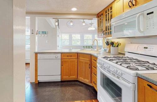 Wareham House | Bright home steps from private beach with kayaks, dock & Onset Bay view