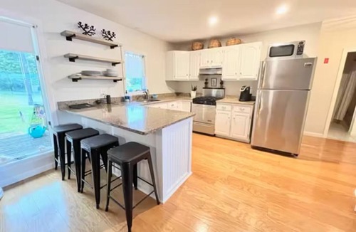 Weweantic Cottage | Cape Cod Oceanfront Cottage - dock, view, & beach
