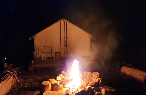Nipissing RV Rental | Charming Tent with Outdoor Kitchen and Outhouse, 30min drive to North Bay.