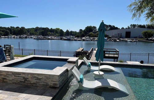 Cornelius House | Cornelius Lakefront, private pool, spa, game room and outdoor kitchen.