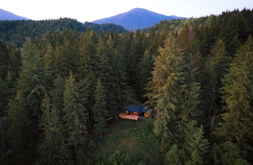 Nakusp Cabin | Cozy cabin in private forest with stunning mountain views and fire-heated sauna
