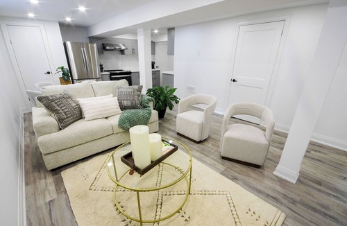 Brantford House | Cozy Hideaway - Private Lower Suite · 2BR · 2BA · Fireplace + Full Kitchen