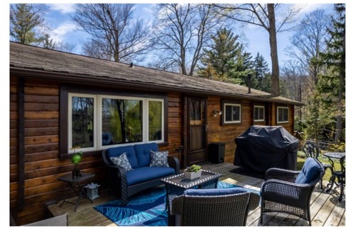 Beamsville Cabin | Cozy Log Cabin overlooking a beautiful vineyard along the wine trail 🍇