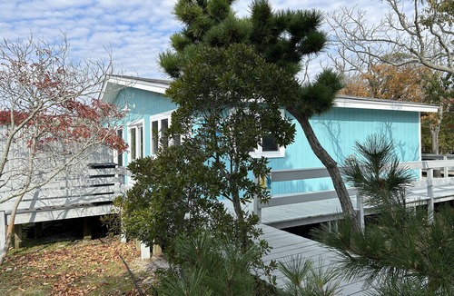 Bayberry Dunes House | Davis Park, Fire Island. Bay/sunset views. Updated 4 bed/2 bath house w A/C