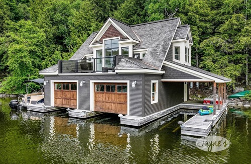 Seguin Cottage | Exquisite 5 Bdrm 4 Bath Cottage with Boathouse and Professional Gym! SW Views!