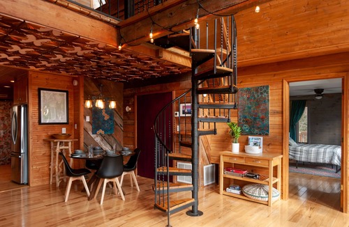 Fairview Cabin | Firepit + Mountain Views | A-Frame in Fairview | Honeycomb Hideaway by AvantStay