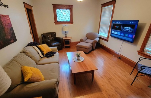 Rochester House | Hart House/One Bed, 1 Ba, St Mary's Mayo Clinic from the Front Porch