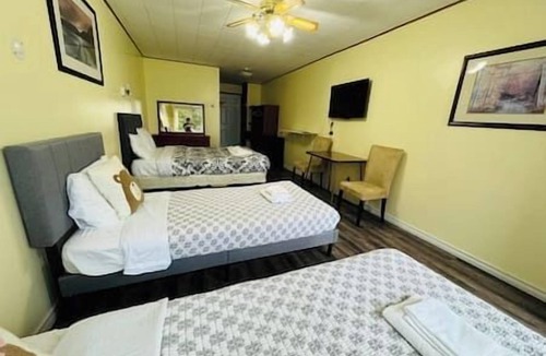 Port Stanton Hotel | lakefront nature lodge room pet friendly #9