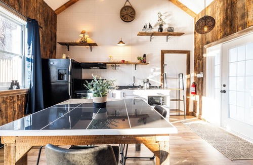 Pike River Cabin | Le Héron Eco-Rustic Chalet with Waterfront Terrace and Spa