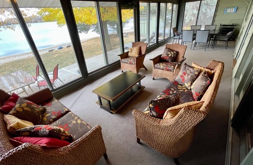 Webster House | Limited summer dates Lakefront sandy beach, sunroom, sauna, game room, kayaks!