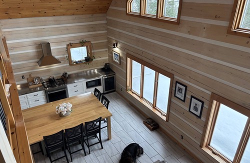 Algoma District Cabin | Luxury Lake Superior Log Home | Private Beach Outdoor Kitchen Sleeps 10