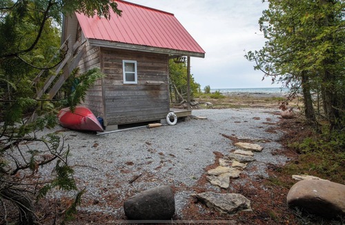 Manitoulin District Cabin | Off Grid Experience on the most unique alvar rock beach on Manitoulin Island.