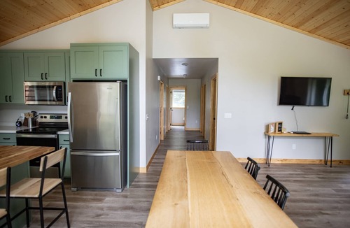 Dent Cabin | Private Cabin on Dead Lake-14 acres, dog friendly, hard sand beach, comfy beds