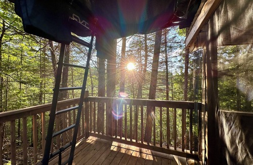 Wollaston RV Rental | Private Lake Glamping on 95 Acres, Rooftop Tent in Pristine Natural Setting