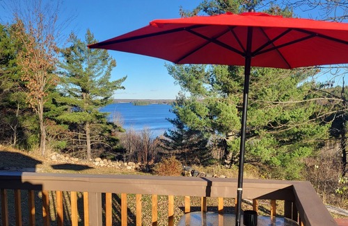 Central Frontenac Cabin | Private lakeview cabin w/gazebo, firepit, beach access, hiking trails, waterfall
