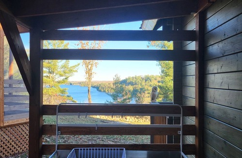 Central Frontenac Cabin | Private lakeview cabin w/gazebo, firepit, beach access, hiking trails, waterfall
