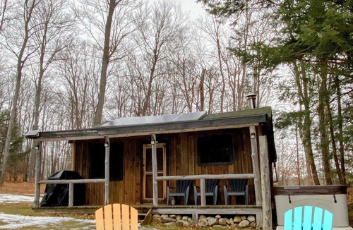 Weslemkoon Cabin | Spacious Rustic Cabin with Pond Views, Lake Access, Hot Tub and Dog-Friendly!