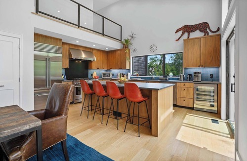 Southold House | Sunset Perch, Modern Southold Home with Rooftop Deck and Heated Pool