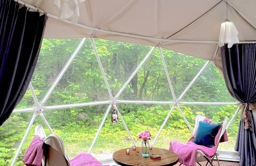 Unorganized Centre Parry Sound RV Rental | THE STARGAZER GEODOME: Shabby Chic & Very Private