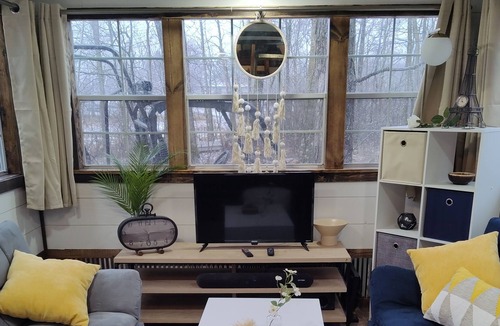 Mora Cabin | Tiny barn in the woods at Knife Lake Getaway