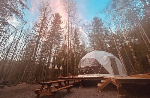 Pikwakanagan Cabin | TRANQUILITY DOME OFFGRID GLAMPING RETREAT IN PRIVATE FOREST!