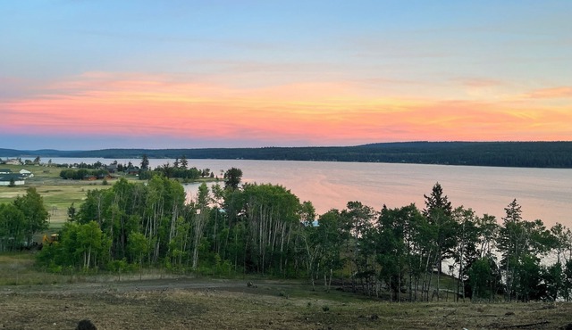 Lakefront acreage with beautiful views. Large house with lots of room!