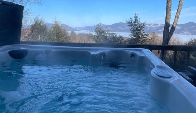 Panoramic Lake George & Mountain View Home, Hot Tub