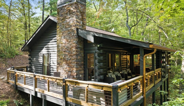 Rustic-Chic Forest Cabin with Hot Tub in Blue Ridge