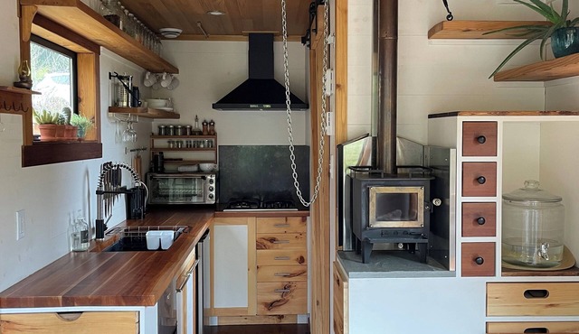 Tiny house with private hot tub