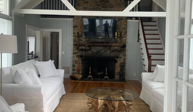 Waterfront home with private beach amazing view and sleeps 10 !