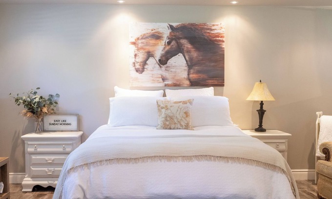 Loyalist House | Spacious Studio Basement Apartment Horse Farm Stay
